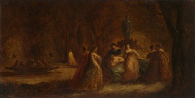 Bir Woodland Fête, c. 1853-1857 veya c. 1862. by Adolphe Joseph Thomas Monticelli