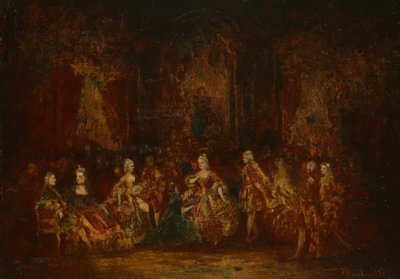 Louis XV Kostümlerindeki Kişiler, c. 1880. by Adolphe Monticelli
