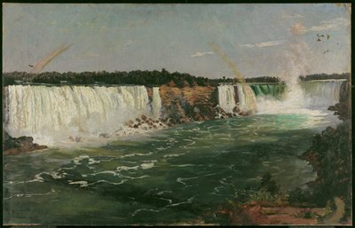 Yazın Niagara Şelalesi, 1870 (tuval üzerine yağlı ve reçineli sırlar) by Adolphe Vogt