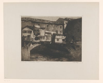 Floransa. Ponte Vecchio (nesne üzerindeki orijinal başlık) by Adriaan J. van 