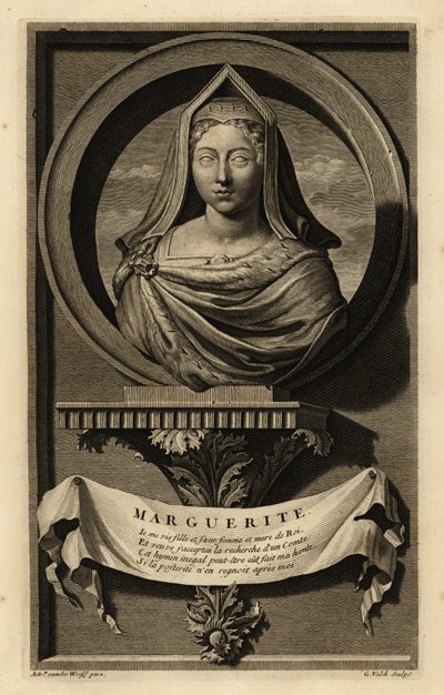 Margaret Tudor (1489-1541) (gravür) by Adriaan van der (after) Werff