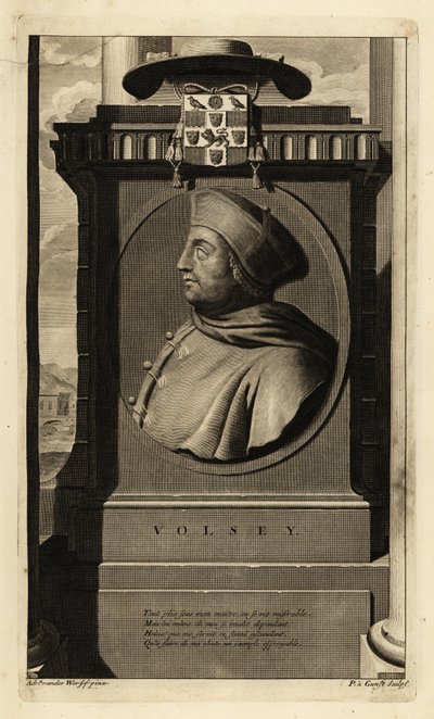 Thomas Wolsey (1473-1530) (gravür) by Adriaan van der (after) Werff