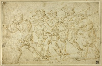 piyade askerleri by Adriaen Brouwer
