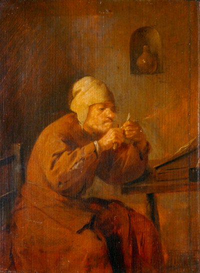 Le tailleur de plumes - tüy bileyici ... by Adriaen Brouwer