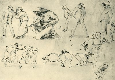Figürlerin incelenmesi, 17. yüzyılın başları, 1943. by Adriaen Brouwer