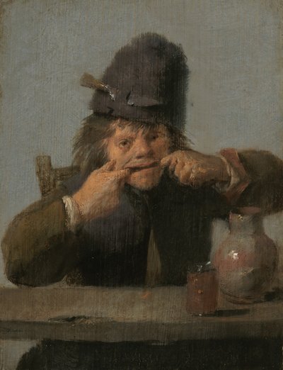 Yüzünü Yapan Gençlik by Adriaen Brouwer