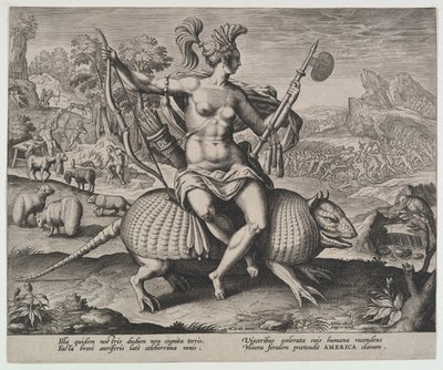 Amerika, Dört Kıtadan,.n.d. by Adriaen Collaert