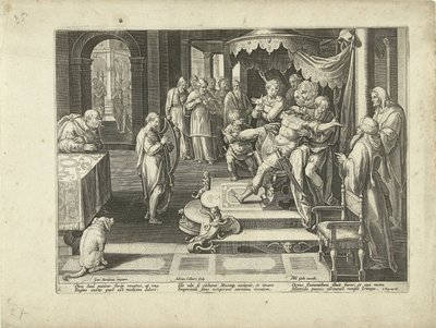 David arpını Kral Saul için çalıyor Müziğe övgü (dizi adı) Endomium Müzikleri (nesne üzerinde dizi başlığı) by Adriaen Collaert