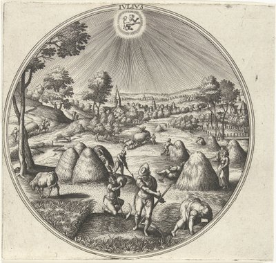 Temmuz Ivlivs (nesne üzerindeki başlık) On İki Ay (dizi adı) by Adriaen Collaert