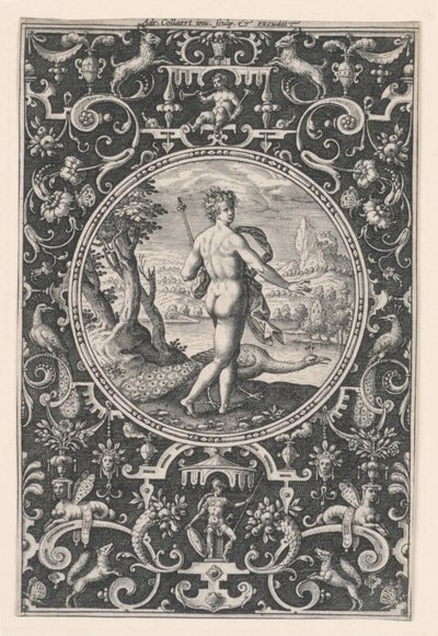 Juno, Levha 1, Paris Kararından by Adriaen Collaert