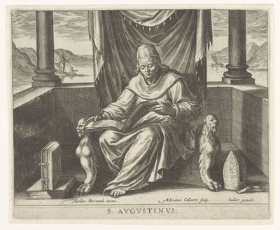 Kilise Peder Augustine Dört Kilise Babaları (dizi adı) by Adriaen Collaert