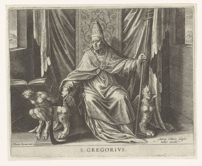 Kilise Peder Gregory Dört Kilise Babaları (dizi adı) by Adriaen Collaert