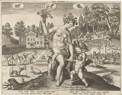 Bahar Ver veneris. (nesne üzerindeki başlık) Dört Mevsim (dizi adı) by Adriaen Collaert