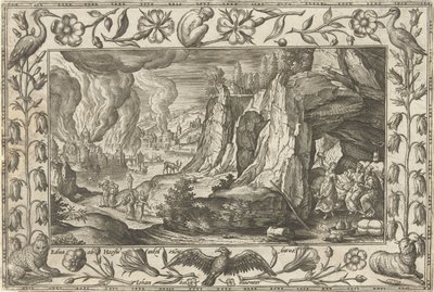 Lût ve kızları İncil, mitolojik sahneler ve av sahneleri içeren manzaralar (dizi adı) by Adriaen Collaert