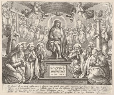 Üzüntülerin Adamı, Üç Meryem ve Müjdeciler,.n.d. by Adriaen Collaert