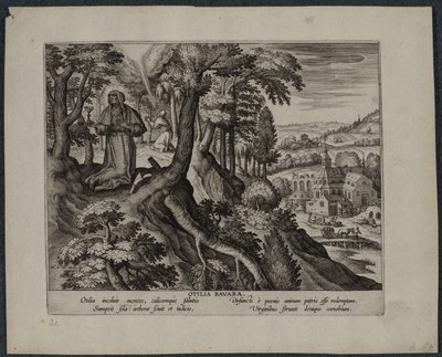 Otilia Bavara. by Adriaen Collaert