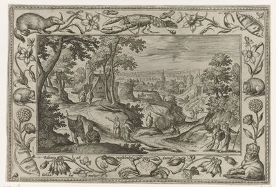 Havarilerin Yayını İncil, mitolojik sahneler ve av sahneleri içeren manzaralar (dizi adı) by Adriaen Collaert