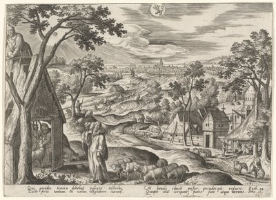 İyi çoban by Adriaen Collaert after Hans Bol