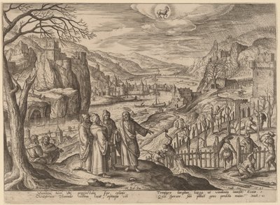 İki Oğul ve Adaletsiz Kocalar Meseli by Adriaen Collaert after Hans Bol