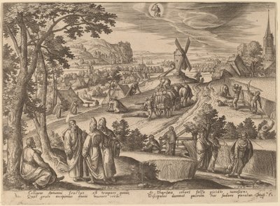 Şabat Günü Mısır Başaklarının Yollanması by Adriaen Collaert after Hans Bol