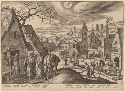Handaki Bakire ve Yusuf by Adriaen Collaert after Hans Bol