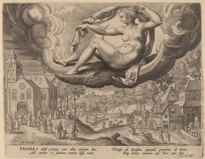 Akşam by Adriaen Collaert after Maarten de Vos
