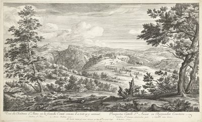 Gezicht op het kasteel van Sainte Anne Chateau Ste. Anne, kendisini girerken gördüğü gibi özgür Comté