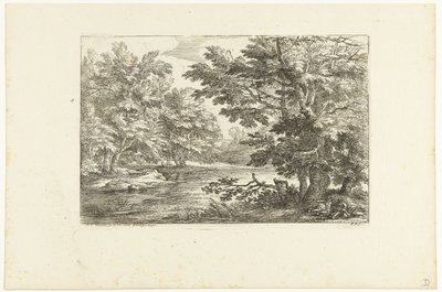 Bir göl ile manzara by Adriaen Frans Boudewyns