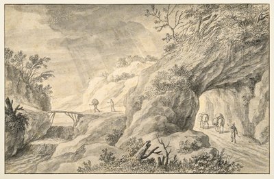 Yol ile kayalık manzara by Adriaen I van Nieulandt