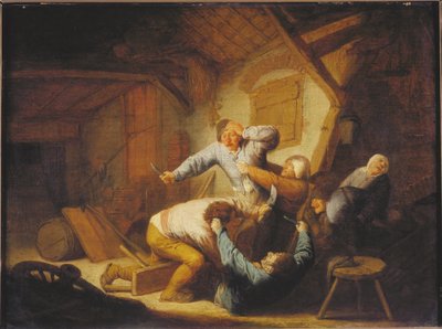 Çiftçiler Kavgası, 17. Yüzyıl Ortası.. by Adriaen Jansz Ostade van