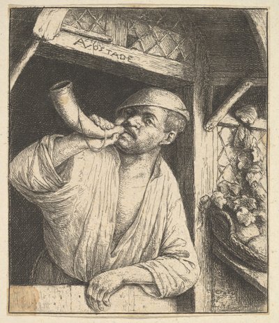 Fırıncı Üfleme Boynuzu, 1610-85. by Adriaen Jansz. van Ostade