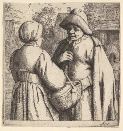 Sokakta Konuşma, 1610-85. by Adriaen Jansz. van Ostade