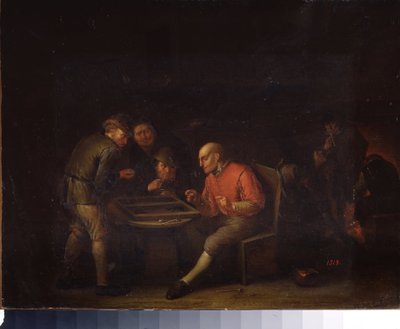 Flemings zar oynuyor. (Flemingler Zar Oynarken). Adriaen Jansz van Ostade