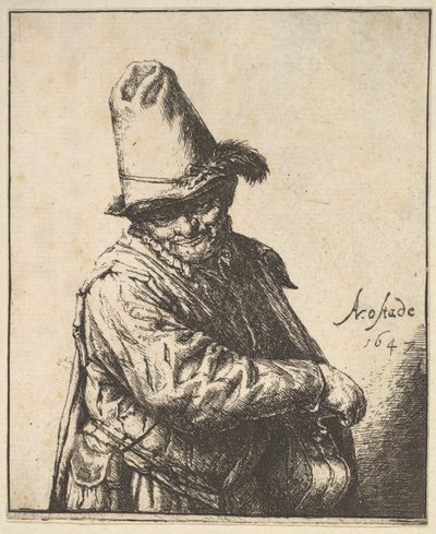 Hurdy Gurdy Adam, 1647. by Adriaen Jansz. van Ostade