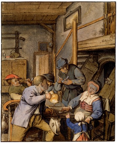 Bir Tavernada, 1677. by Adriaen Jansz. van Ostade