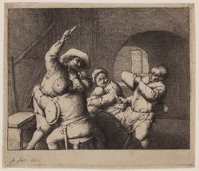 Bıçak dövüşü by Adriaen Jansz. van Ostade