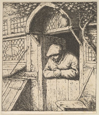 Kapıya Dayanan Köylü, 1610-85. by Adriaen Jansz. van Ostade