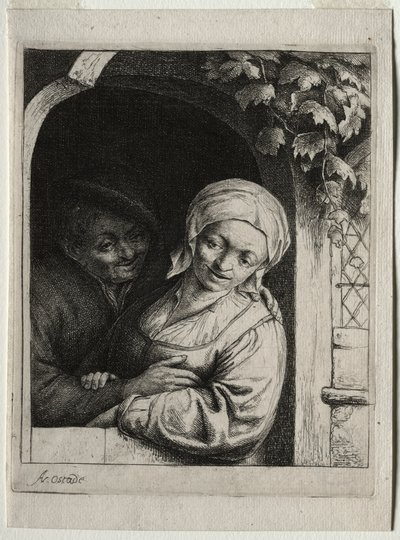 Kırsal Hassasiyet köyü romantizmi. by Adriaen Jansz. van Ostade