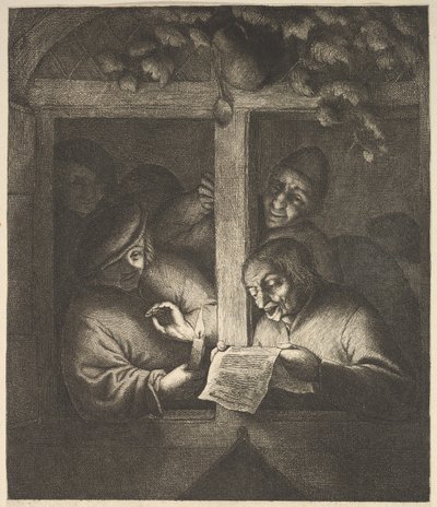 Penceredeki Şarkıcılar, 1610-85. by Adriaen Jansz. van Ostade