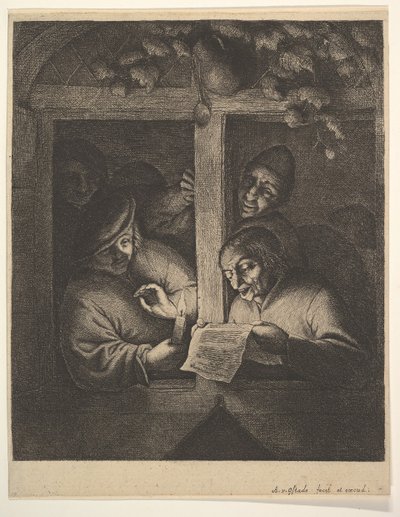 Penceredeki Şarkıcılar, 1610-85. by Adriaen Jansz. van Ostade