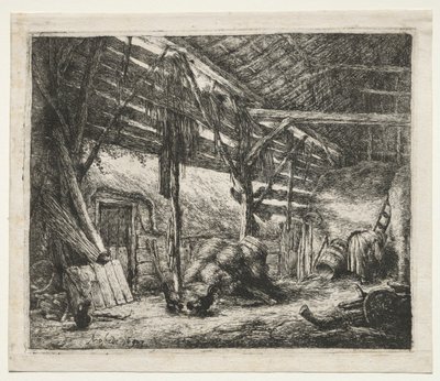 Ahır, 1647. by Adriaen Jansz. van Ostade