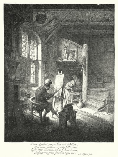 Ressam (gravür) by Adriaen Jansz. van Ostade