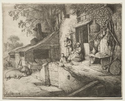Dönen Kadın. by Adriaen Jansz. van Ostade