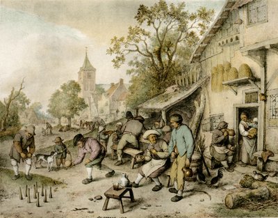 bowling oynayanlar by Adriaen Jansz. van Ostade