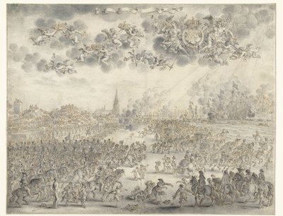 Charles II'nin Scheveningen'den Ayrılışı King Charles II Emmarking Scheveningen'de, 2 Haziran 1660 by Adriaen Pietersz van de Venne