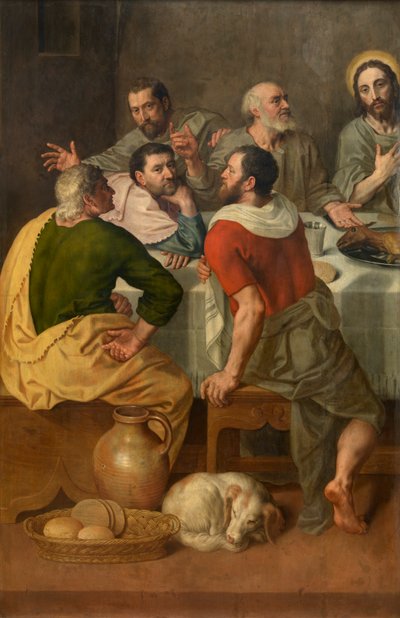 Son Akşam Yemeği (panel üzerine yağlıboya) by Adriaen Thomasz Key
