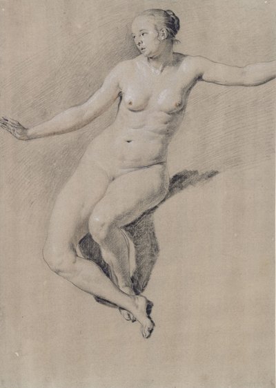 Oturan kadın çıplak by Adriaen Velde van de