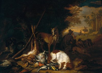 Köpekleriyle Bir Avcı by Adriaen de Gryef