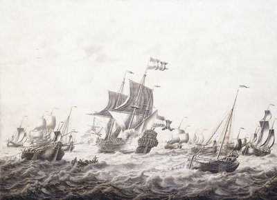 Savaş Adamları Balıkçıların Ağlarını Kırıyor, by Adriaen van Salm