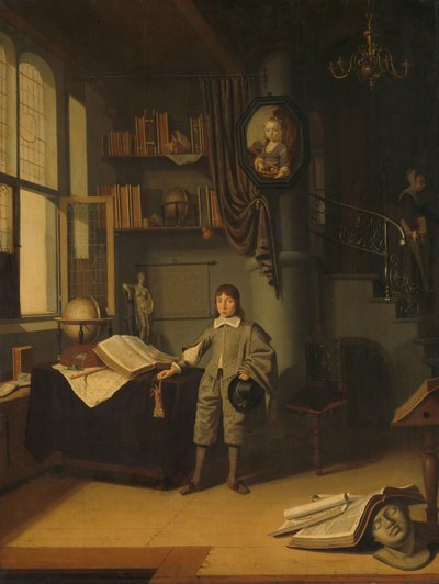 Bir Çalışmada Genç Adam by Adriaen van Gaesbeeck